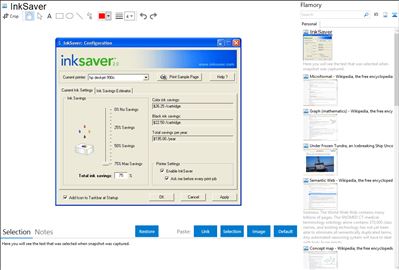 InkSaver - Flamory bookmarks and screenshots