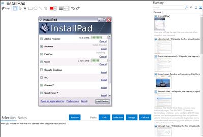 InstallPad - Flamory bookmarks and screenshots