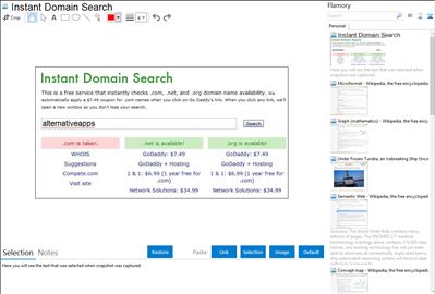 Instant Domain Search - Flamory bookmarks and screenshots