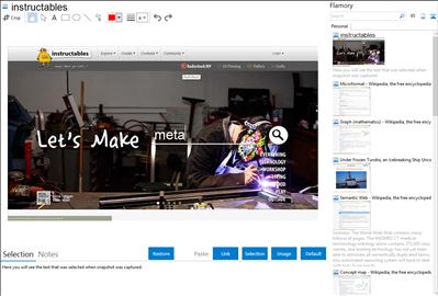 instructables - Flamory bookmarks and screenshots