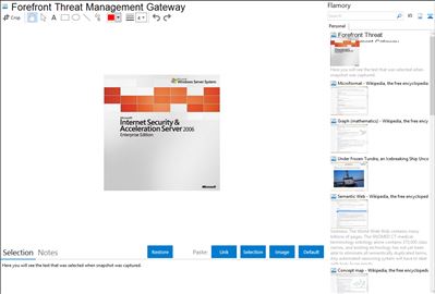 Forefront Threat Management Gateway  - Flamory bookmarks and screenshots