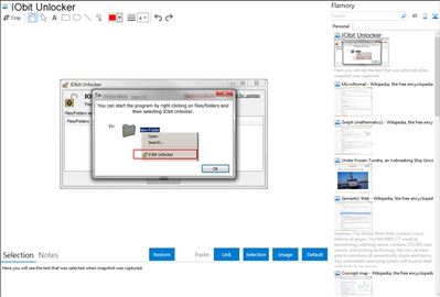 IObit Unlocker - Flamory bookmarks and screenshots