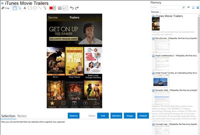 iTunes Movie Trailers - Flamory bookmarks and screenshots