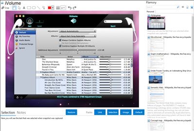 iVolume - Flamory bookmarks and screenshots