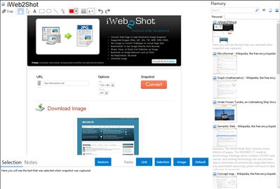 iWeb2Shot - Flamory bookmarks and screenshots