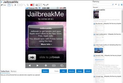 JailbreakMe - Flamory bookmarks and screenshots