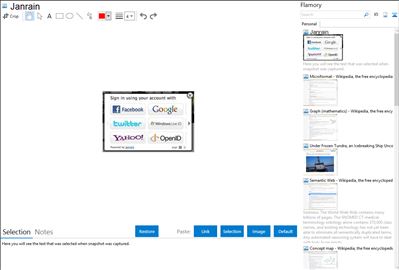 Janrain - Flamory bookmarks and screenshots
