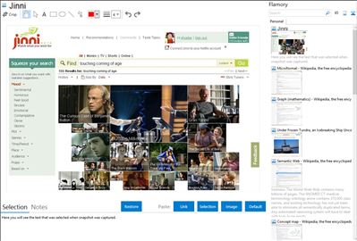 Jinni - Flamory bookmarks and screenshots