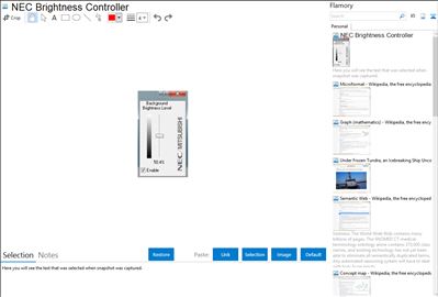 NEC Brightness Controller - Flamory bookmarks and screenshots