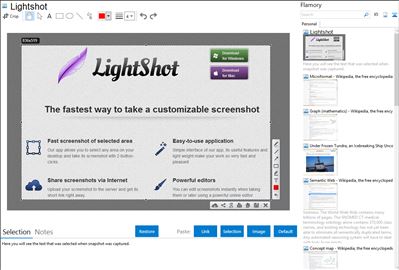 Lightshot - Flamory bookmarks and screenshots