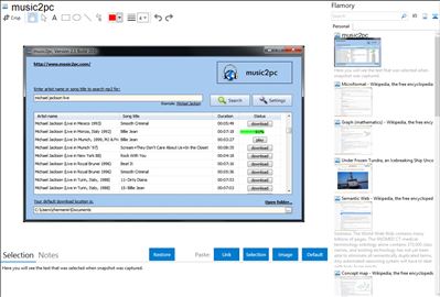music2pc - Flamory bookmarks and screenshots