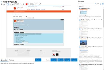 mySurveyLab - Flamory bookmarks and screenshots