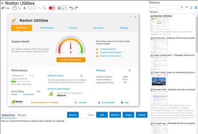 Norton Utilities - Flamory bookmarks and screenshots