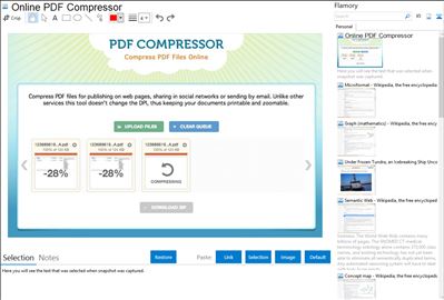 Online PDF Compressor - Flamory bookmarks and screenshots