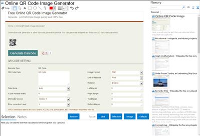 Online QR Code Image Generator - Flamory bookmarks and screenshots