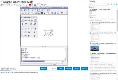 Apache OpenOffice Math - Flamory bookmarks and screenshots