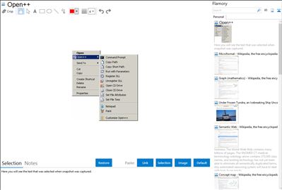 Open++ - Flamory bookmarks and screenshots