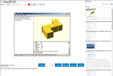 OpenSCAD - Flamory bookmarks and screenshots