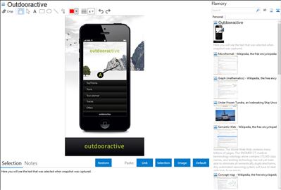 Outdooractive - Flamory bookmarks and screenshots
