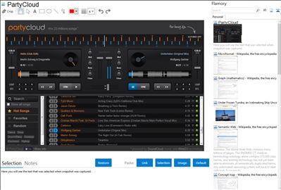 PartyCloud - Flamory bookmarks and screenshots
