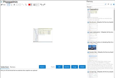 Phppgadmin - Flamory bookmarks and screenshots