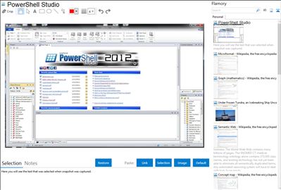 PowerShell Studio - Flamory bookmarks and screenshots