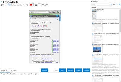 PrivacySuite - Flamory bookmarks and screenshots