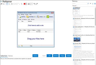 ReNamer - Flamory bookmarks and screenshots