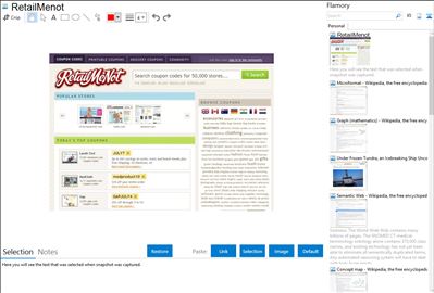 RetailMenot - Flamory bookmarks and screenshots