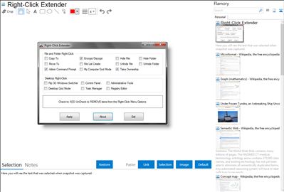 Right-Click Extender - Flamory bookmarks and screenshots