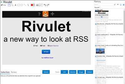 Rivulet - Flamory bookmarks and screenshots