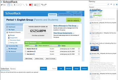 SchoolRack - Flamory bookmarks and screenshots