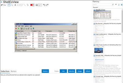 ShellExView - Flamory bookmarks and screenshots