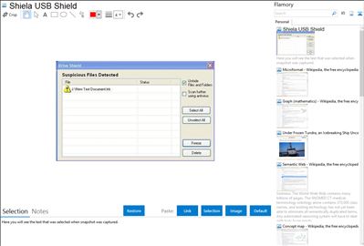 Shiela USB Shield - Flamory bookmarks and screenshots