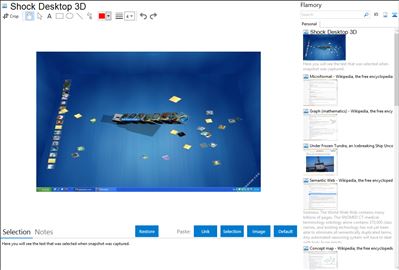 Shock Desktop 3D - Flamory bookmarks and screenshots