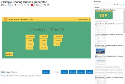 Simple Sharing Buttons Generator - Flamory bookmarks and screenshots