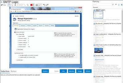SMTP Logic - Flamory bookmarks and screenshots
