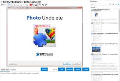 SoftAmbulance Photo Undelete - Flamory bookmarks and screenshots