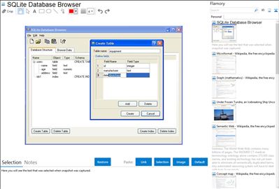 SQLite Database Browser - Flamory bookmarks and screenshots