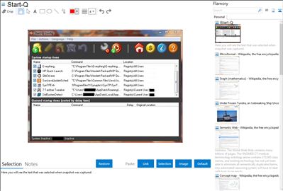 Start-Q - Flamory bookmarks and screenshots