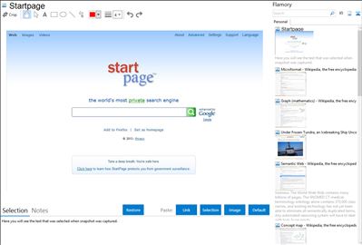 Startpage - Flamory bookmarks and screenshots