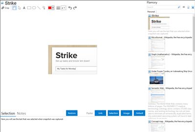 Strike - Flamory bookmarks and screenshots