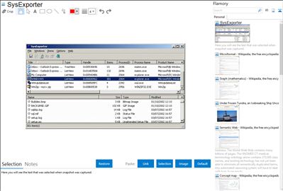 SysExporter - Flamory bookmarks and screenshots