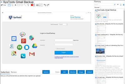 SysTools Gmail Backup - Flamory bookmarks and screenshots