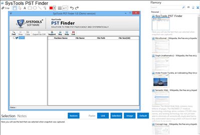 SysTools PST Finder - Flamory bookmarks and screenshots