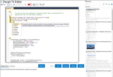 Devart T4 Editor - Flamory bookmarks and screenshots