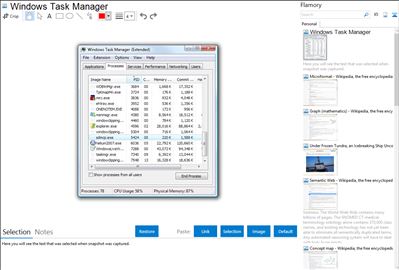 Windows Task Manager - Flamory bookmarks and screenshots