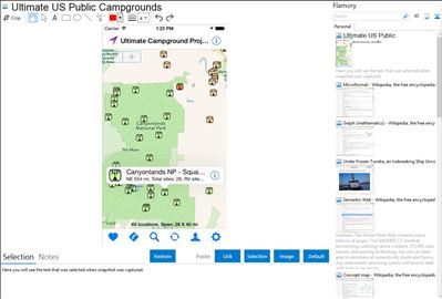 Ultimate US Public Campgrounds - Flamory bookmarks and screenshots