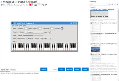 Virtual MIDI Piano Keyboard - Flamory bookmarks and screenshots