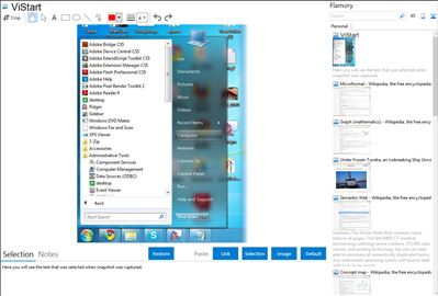 ViStart - Flamory bookmarks and screenshots